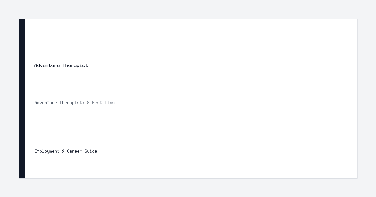 Adventure Therapist