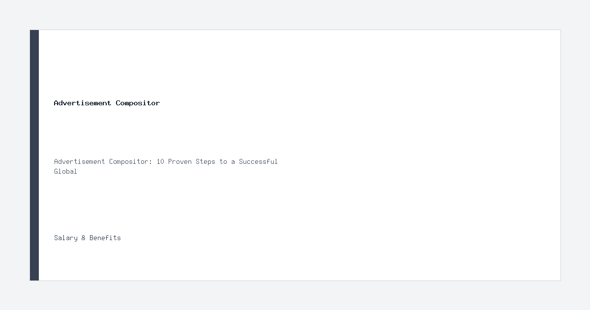 Advertisement Compositor salary information