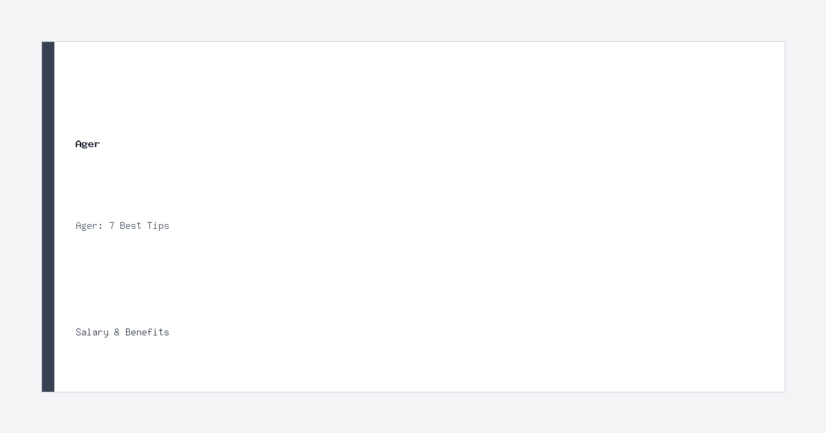 Ager salary information